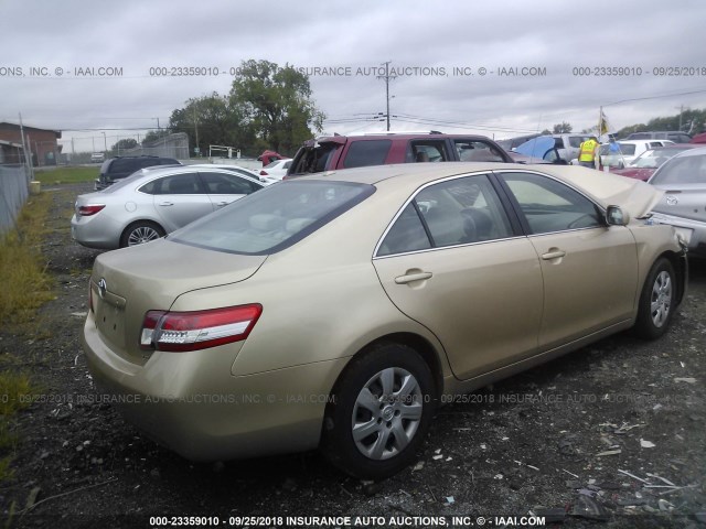 4T1BF3EK9AU007098 - 2010 TOYOTA CAMRY SE/LE/XLE ოქროსფერი ფოტო 4
