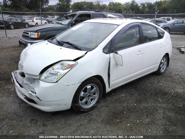 JTDKB20U153102740 - 2005 TOYOTA PRIUS WHITE photo 2