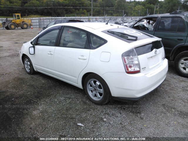 JTDKB20U153102740 - 2005 TOYOTA PRIUS WHITE photo 3
