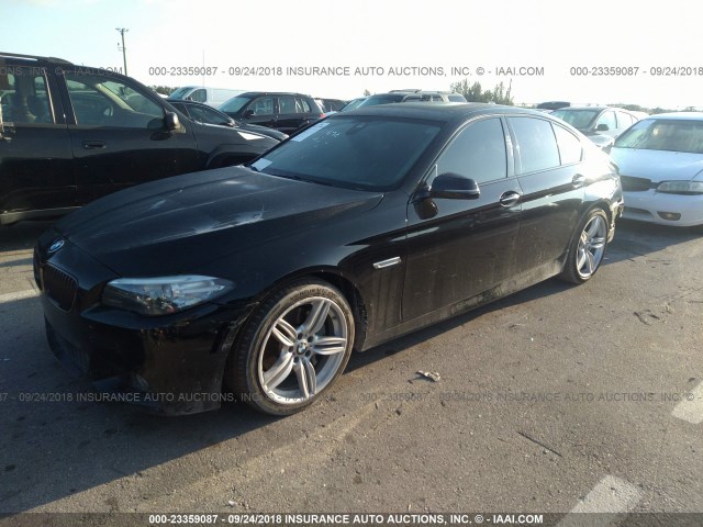 WBAKN9C52ED680566 - 2014 BMW 550 I BLACK photo 2