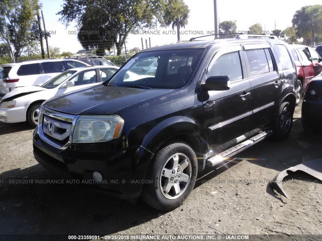 5FNYF48949B055805 - 2009 HONDA PILOT TOURING BLACK photo 2