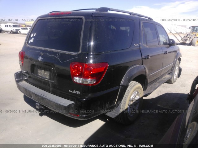 5TDZT34A35S243485 - 2005 TOYOTA SEQUOIA SR5 BLACK photo 4