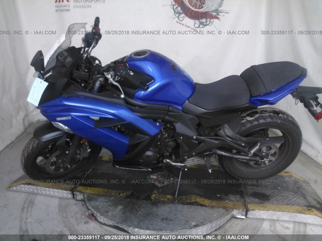 JKAEXEE19DDA11381 - 2013 KAWASAKI EX650 E BLUE photo 9