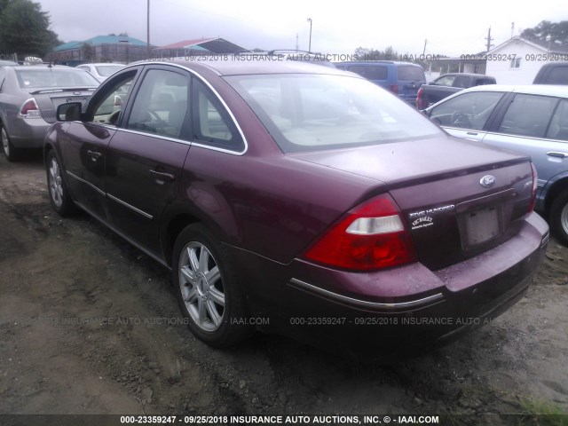 1FAHP25106G131995 - 2006 FORD FIVE HUNDRED LIMITED BURGUNDY photo 3