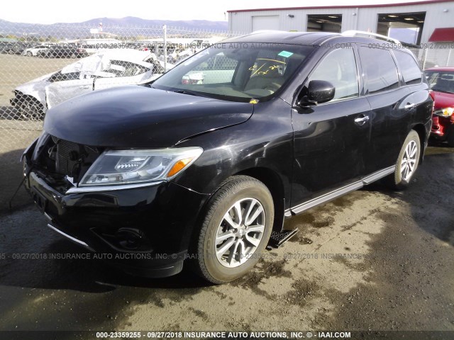 5N1AR2MM0DC643581 - 2013 NISSAN PATHFINDER S/SV/SL/PLATINUM BLACK photo 2