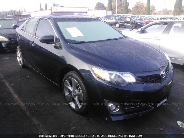 4T1BK1FK8CU006588 - 2012 TOYOTA CAMRY SE/XLE BLACK photo 1