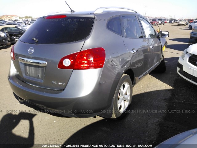 JN8AS5MT4BW181317 - 2011 NISSAN ROGUE S/SV/KROM GRAY photo 4