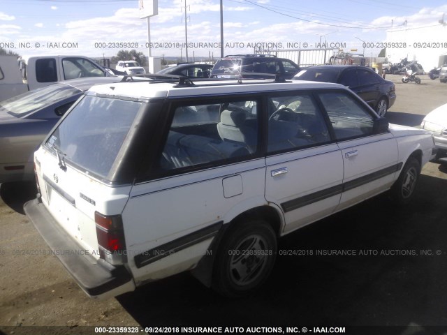 JF2AN53B0JE424655 - 1988 SUBARU GL 4WD WHITE photo 4