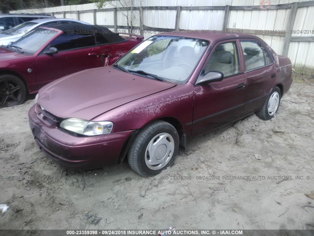 1NXBR12E0XZ165915 - 1999 TOYOTA COROLLA VE/CE/LE MAROON photo 2