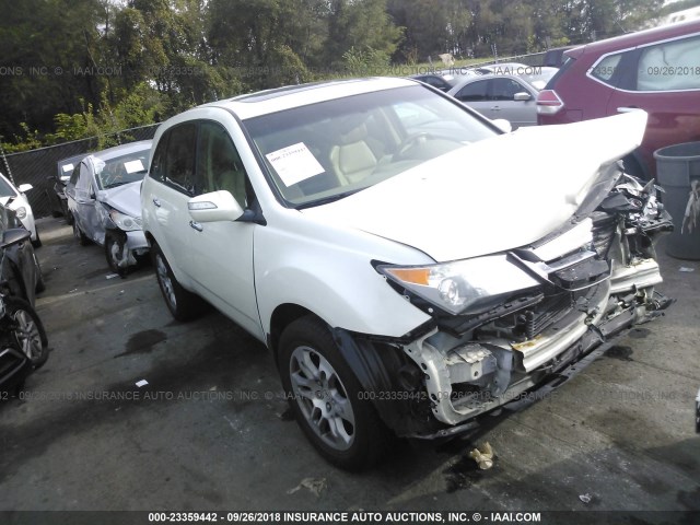 2HNYD28258H556878 - 2008 ACURA MDX WHITE photo 1