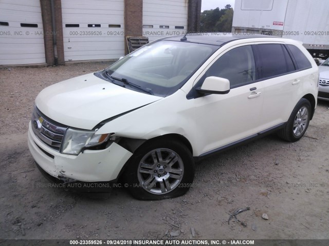 2FMDK49C37BB48308 - 2007 FORD EDGE SEL PLUS WHITE photo 2