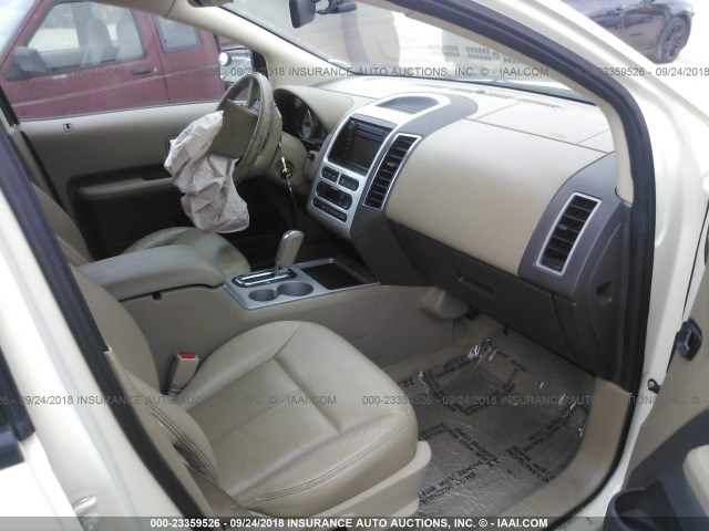 2FMDK49C37BB48308 - 2007 FORD EDGE SEL PLUS WHITE photo 5