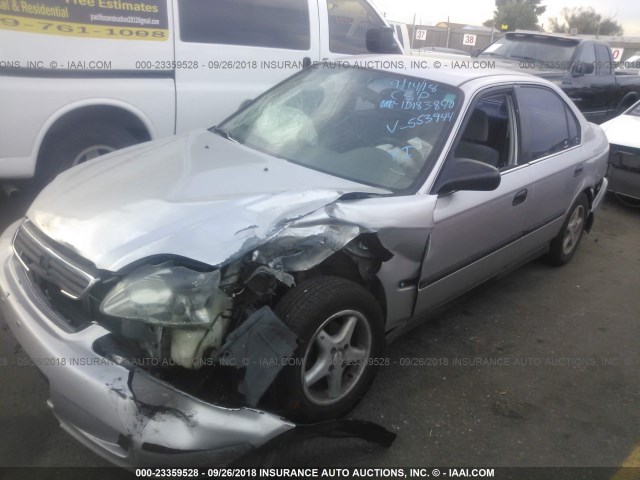 2HGEJ6670XH553944 - 1999 HONDA CIVIC LX Gümüş foto 2