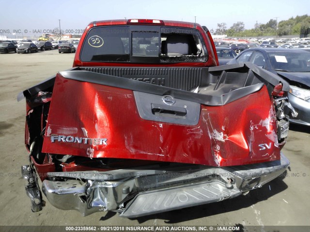 1N6AD0ER0FN727082 - 2015 NISSAN FRONTIER S/SV/SL/PRO-4X RED photo 6