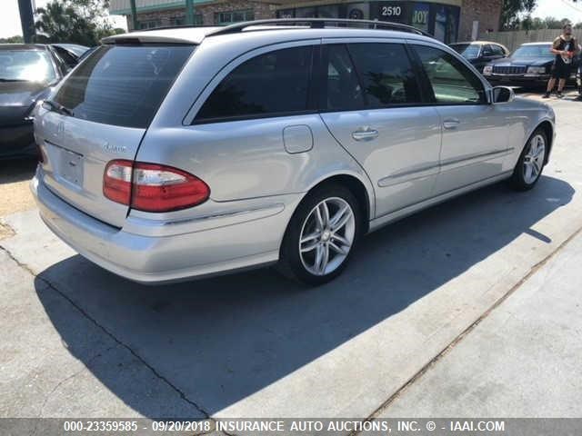 WDBUH87J46X185966 - 2006 MERCEDES-BENZ E 350 4MATIC WAGON SILVER photo 4