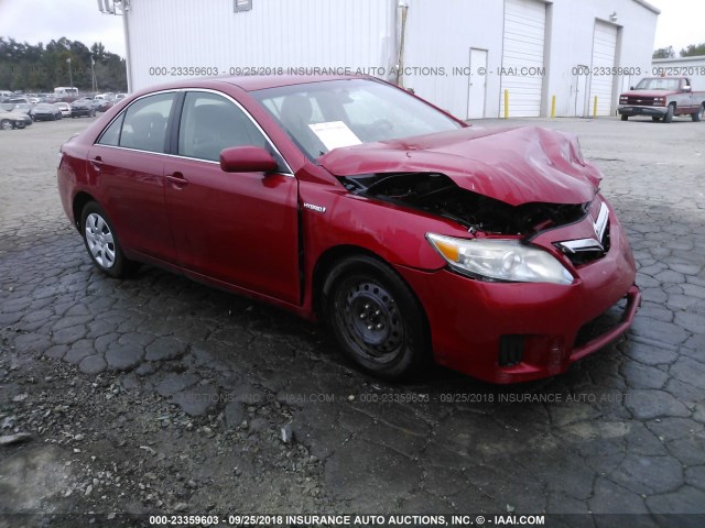 4T1BB3EK2AU117048 - 2010 TOYOTA CAMRY HYBRID RED photo 1