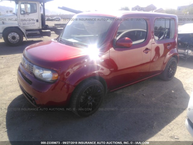 JN8AZ2KR9DT301098 - 2013 NISSAN CUBE S/SL RED photo 2