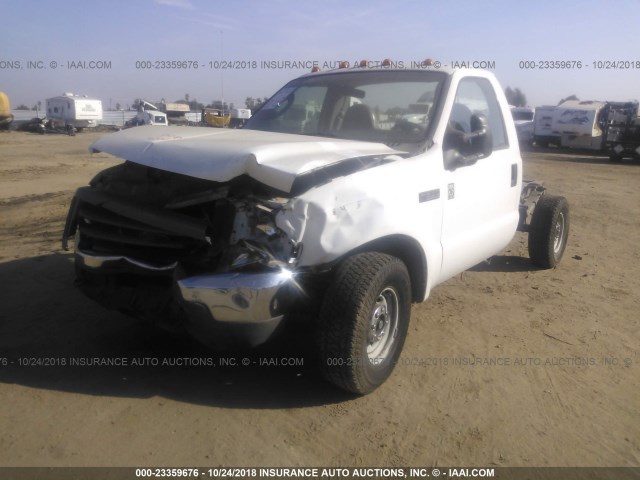 1FDSF34L64ED22255 - 2004 FORD F350 SRW SUPER DUTY WHITE photo 2