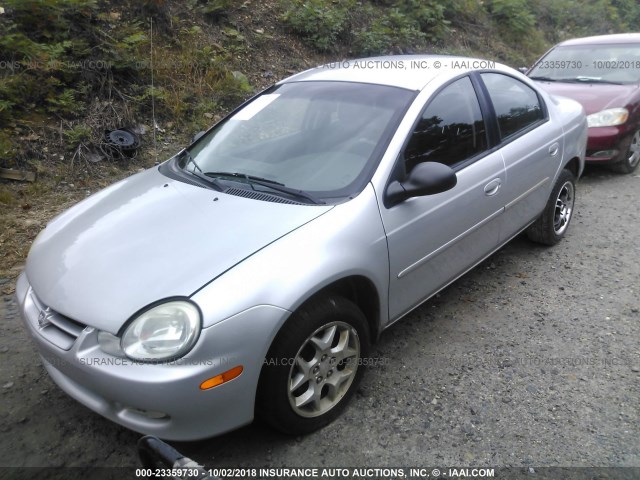 1B3ES56C42D590103 - 2002 DODGE NEON ES SILVER photo 2