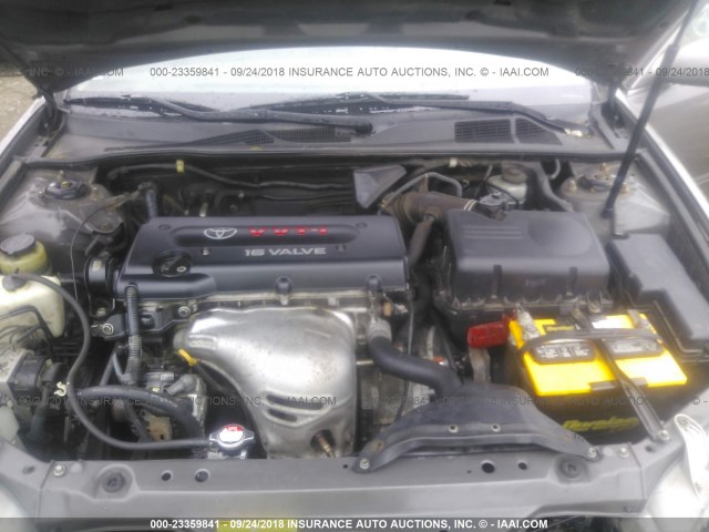 4T1BE32K42U513799 - 2002 TOYOTA CAMRY LE/XLE/SE Сұр фото 10