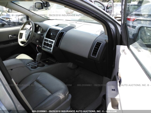 2FMDK38CX7BB18069 - 2007 FORD EDGE SEL GRAY photo 5