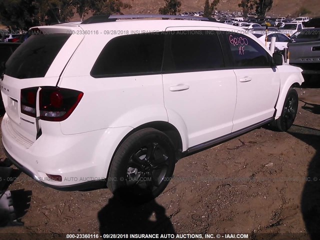 3C4PDCGG1JT265750 - 2018 DODGE JOURNEY CROSSROAD WHITE photo 4