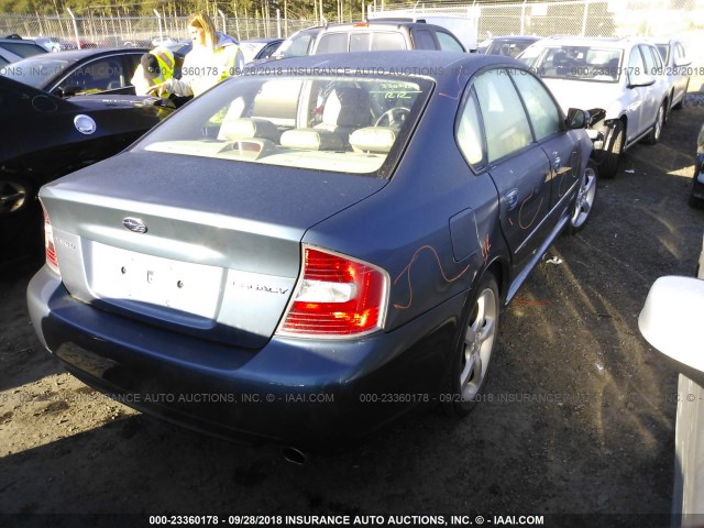 4S3BL626367210113 - 2006 SUBARU LEGACY 2.5I LIMITED BLUE photo 4