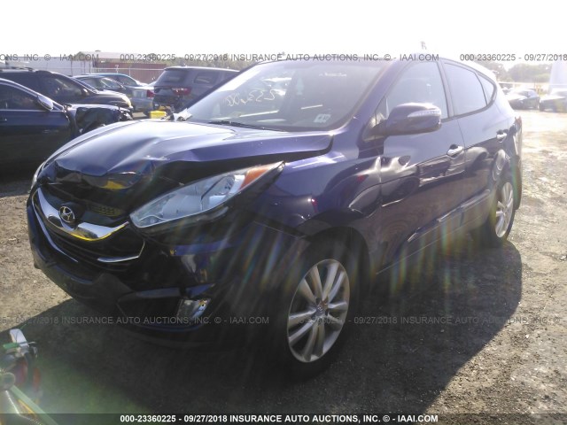 KM8JUCAC2CU382138 - 2012 HYUNDAI TUCSON GLS/LIMITED 深蓝色 照片 2
