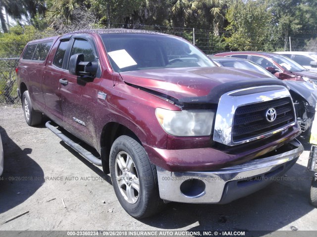 5TFSV54128X006010 - 2008 TOYOTA TUNDRA DOUBLE CAB/DOUBLE CAB SR5 MAROON photo 1