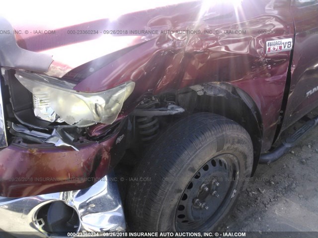 5TFSV54128X006010 - 2008 TOYOTA TUNDRA DOUBLE CAB/DOUBLE CAB SR5 MAROON photo 6