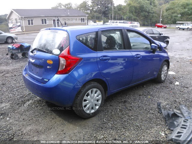 3N1CE2CP2GL389775 - 2016 NISSAN VERSA NOTE S/S PLUS/SV/SL/SR BLUE photo 4