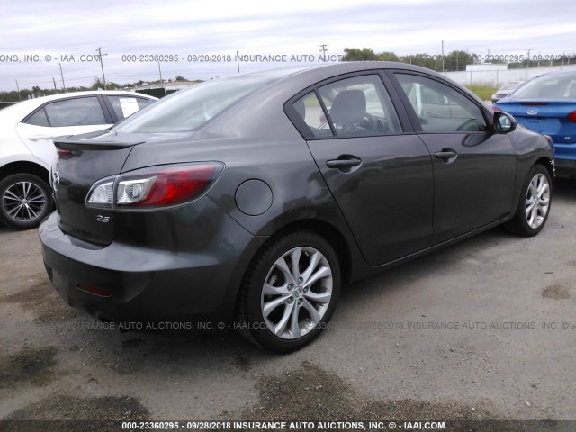 JM1BL1S50A1248744 - 2010 MAZDA 3 S GRAY photo 4