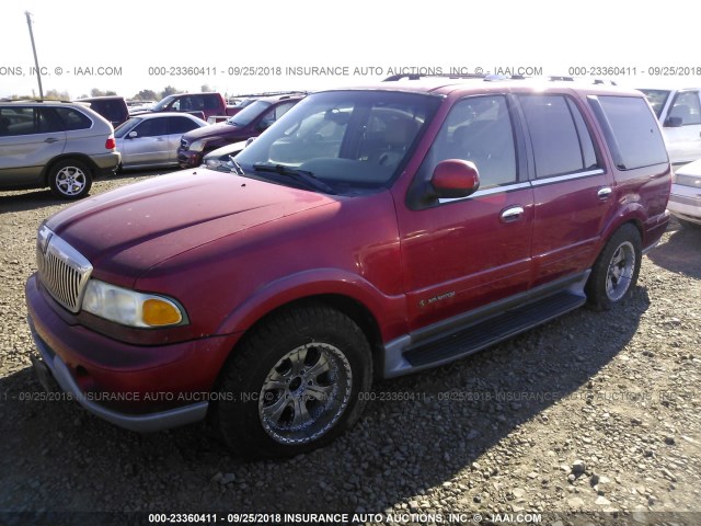 5LMFU28A11LJ08045 - 2001 LINCOLN NAVIGATOR Czerwony zdjęcie 2