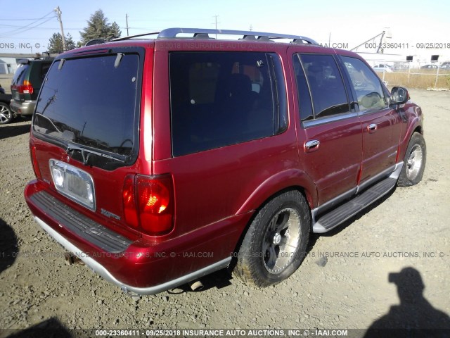 5LMFU28A11LJ08045 - 2001 LINCOLN NAVIGATOR Czerwony zdjęcie 4