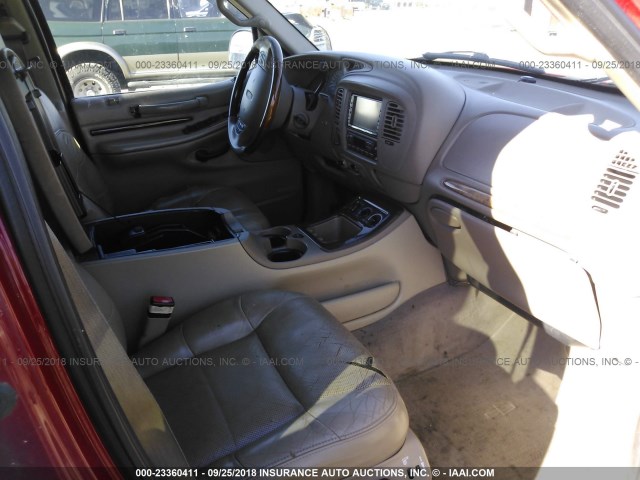 5LMFU28A11LJ08045 - 2001 LINCOLN NAVIGATOR Czerwony zdjęcie 5
