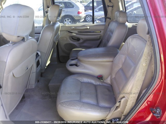 5LMFU28A11LJ08045 - 2001 LINCOLN NAVIGATOR Czerwony zdjęcie 8