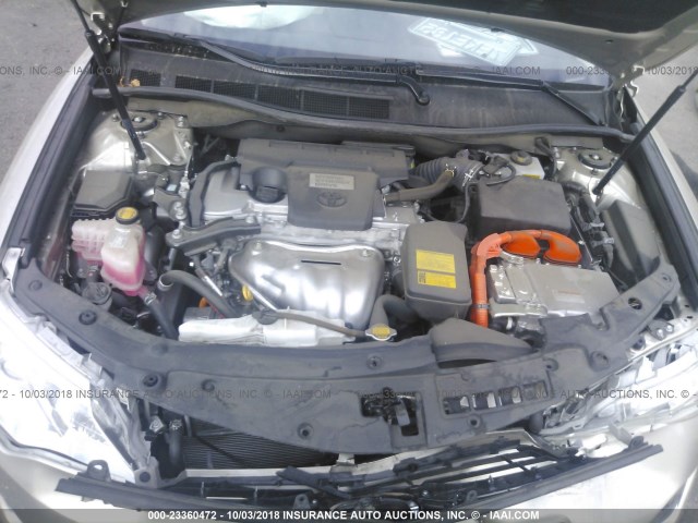 4T1BD1FK9EU099070 - 2014 TOYOTA CAMRY HYBRID/LE/XLE 金色 照片 10