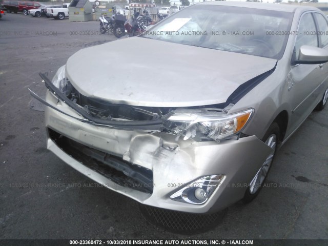 4T1BD1FK9EU099070 - 2014 TOYOTA CAMRY HYBRID/LE/XLE 金色 照片 6