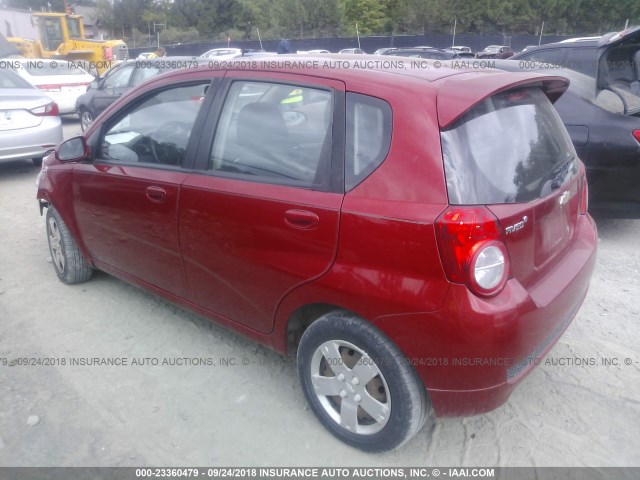 KL1TD66E89B629019 - 2009 CHEVROLET AVEO LS/LT 红色 照片 3