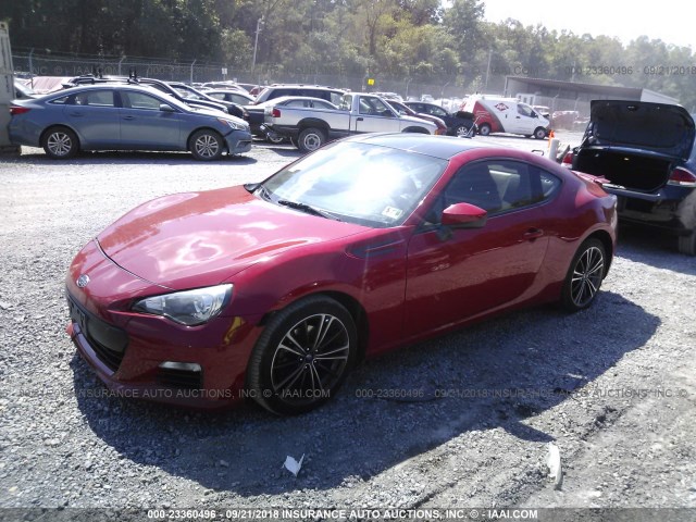 JF1ZCAB1XE9602956 - 2014 SUBARU BRZ 2.0 PREMIUM RED photo 2