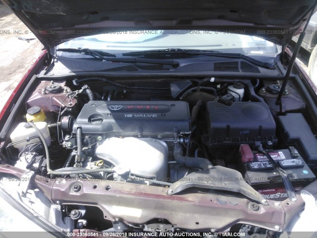 4T1BE32K23U178074 - 2003 TOYOTA CAMRY LE/XLE/SE RED photo 10