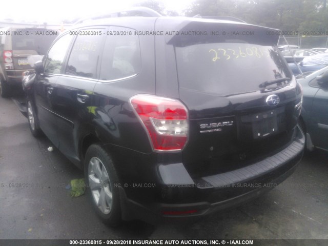 JF2SJAHC6FH534934 - 2015 SUBARU FORESTER 2.5I LIMITED BLACK photo 3