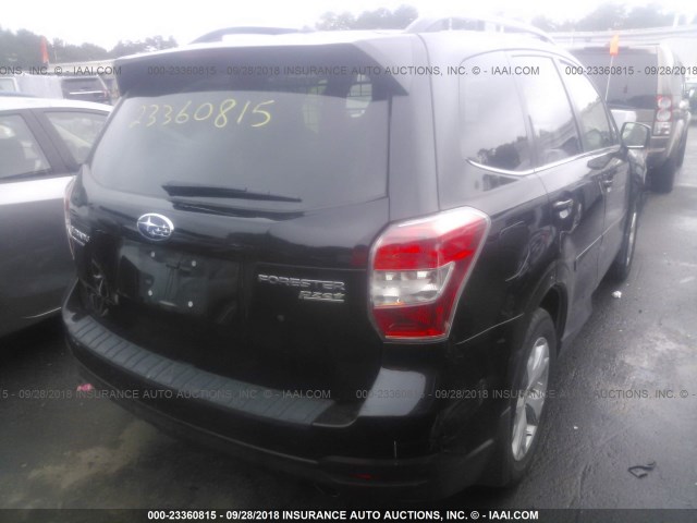 JF2SJAHC6FH534934 - 2015 SUBARU FORESTER 2.5I LIMITED BLACK photo 4