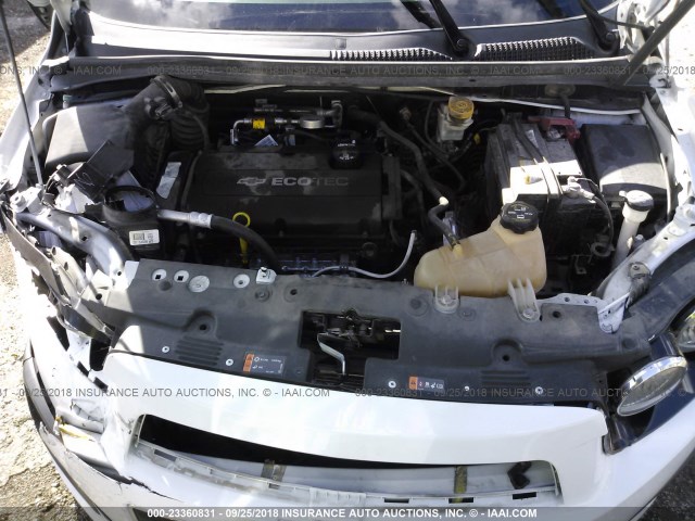 1G1JA5SHXF4138253 - 2015 CHEVROLET SONIC LS WHITE photo 10