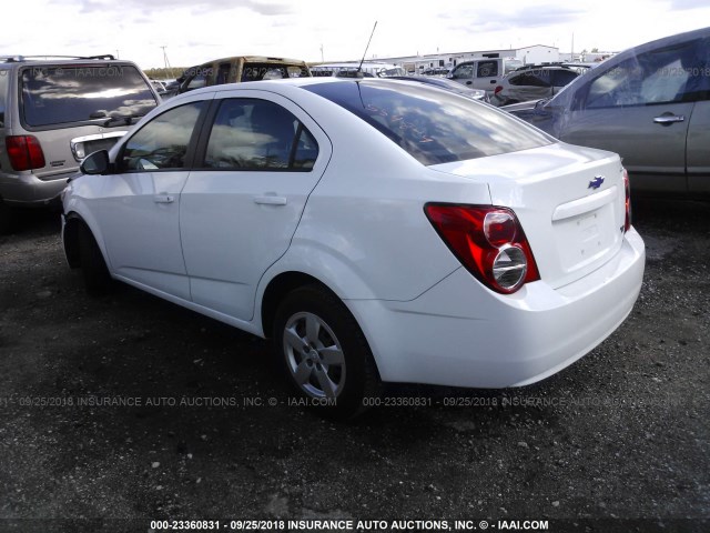 1G1JA5SHXF4138253 - 2015 CHEVROLET SONIC LS WHITE photo 3