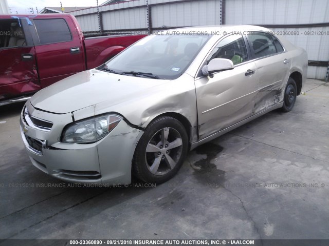 1G1ZC5E05CF264040 - 2012 CHEVROLET MALIBU 1LT GOLD photo 2