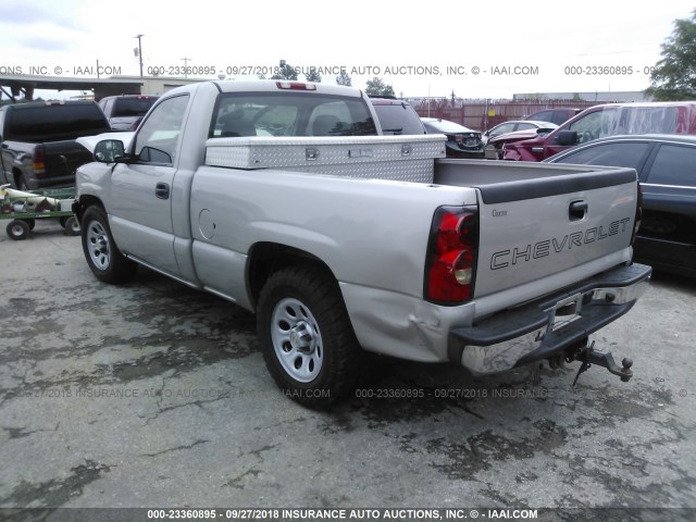 1GCEC14X47Z130668 - 2007 CHEVROLET SILVERADO C1500 CLASSIC SILVER photo 3