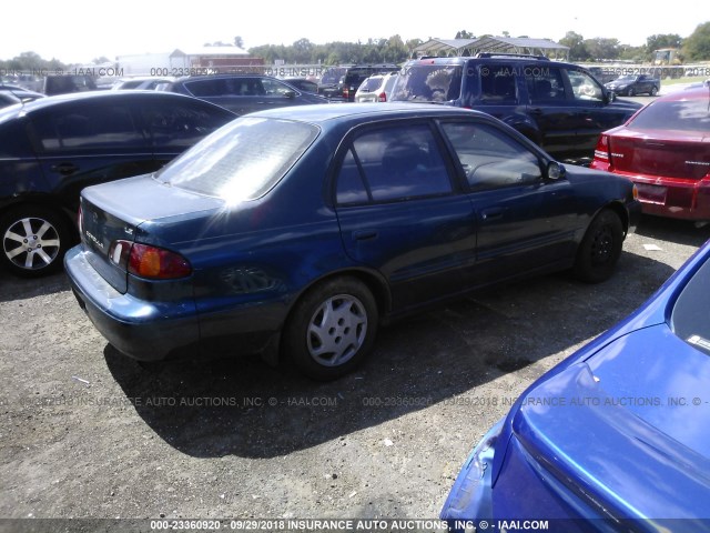 2T1BR12E5YC315567 - 2000 TOYOTA COROLLA VE/CE/LE GREEN photo 4