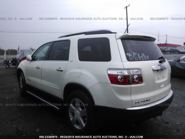 1GKER33737J173980 - 2007 GMC ACADIA SLT-2 WHITE photo 3