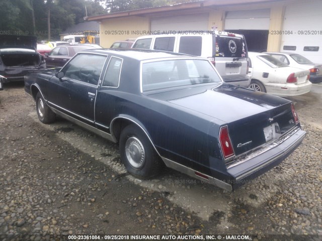 1G1GZ37Z8FR128199 - 1985 CHEVROLET MONTE CARLO  BLUE photo 3